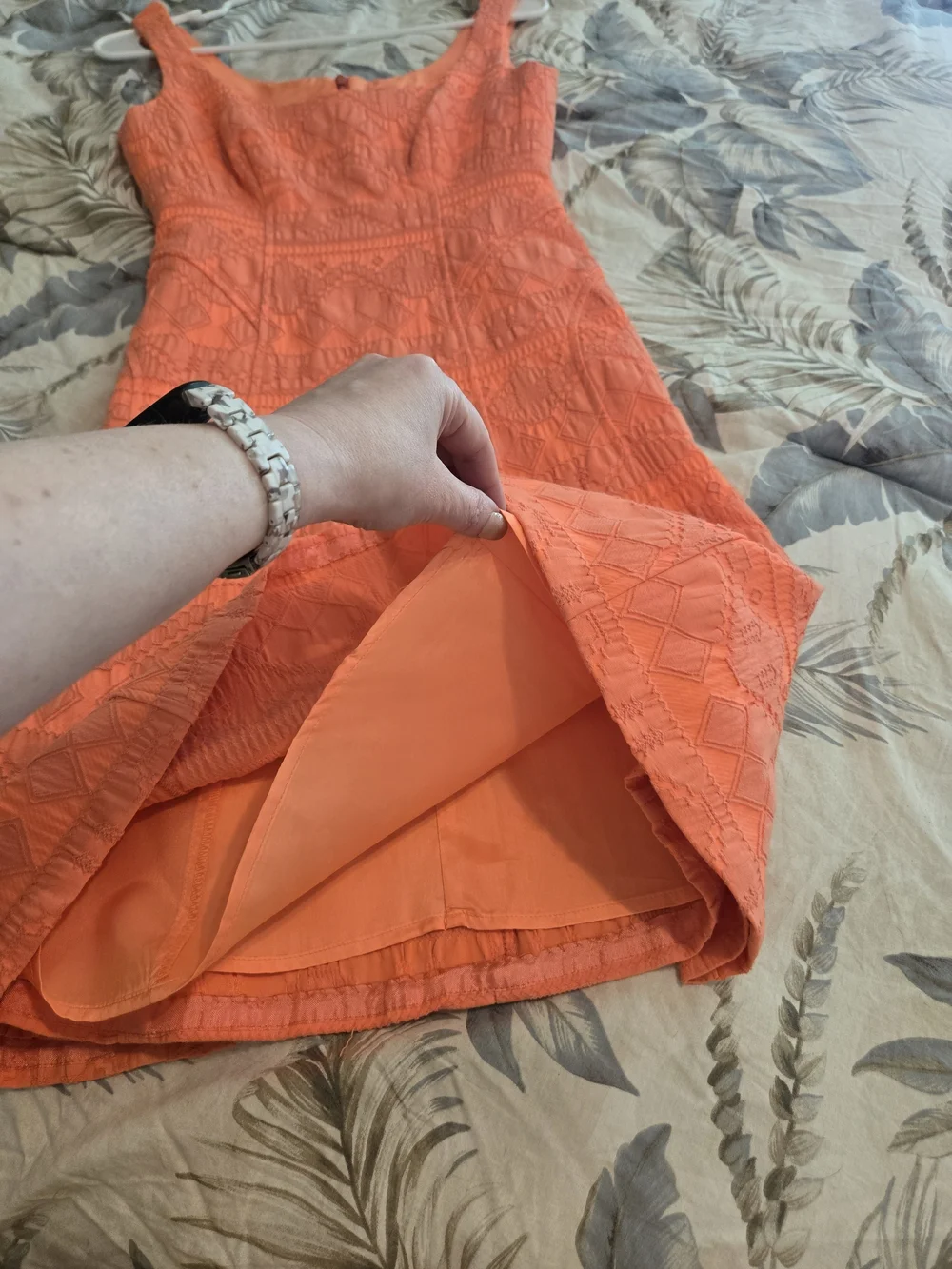 Nanette Lepore Neon Orange Structured Dress 0 - Picture 8 of 13